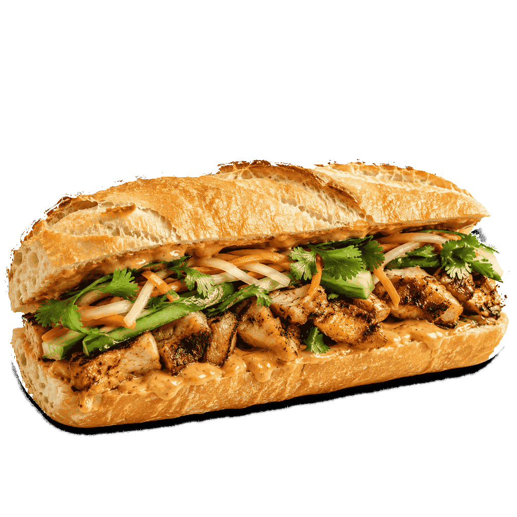 Bánh mì Saïgon garni d'herbes fraîches