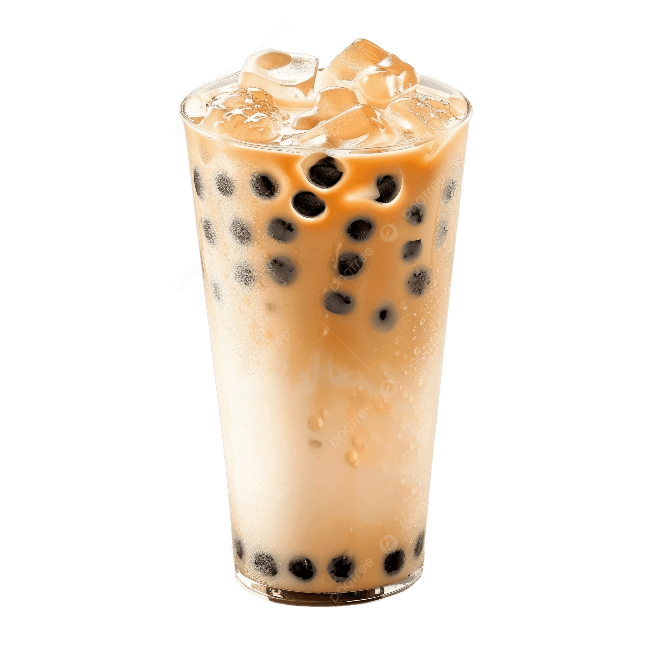 Bubble tea au lait avec perles de tapioca