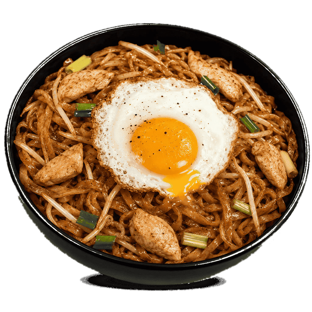 Nouilles lort cha sautées au wok