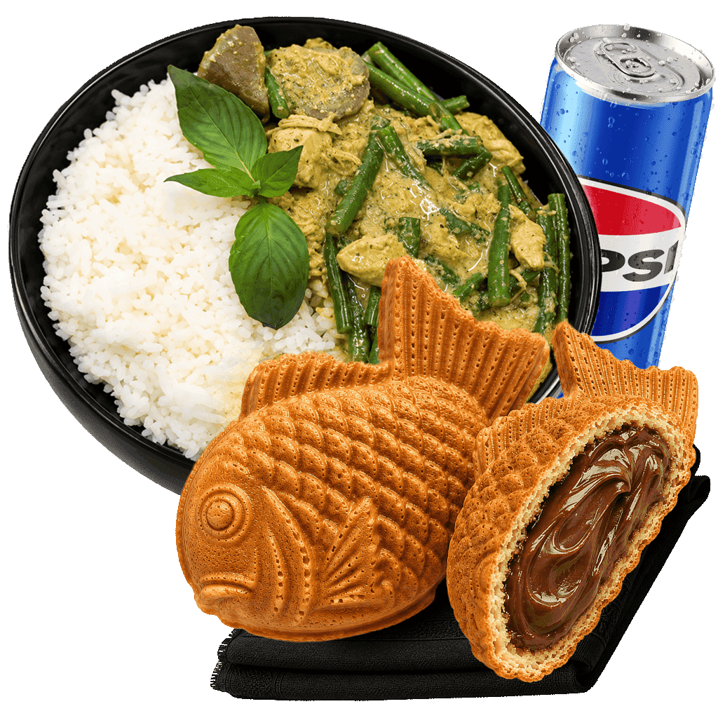 Table avec plusieurs plats asiatiques