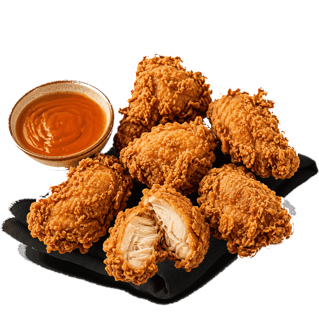 Morceaux de poulet frit croustillant