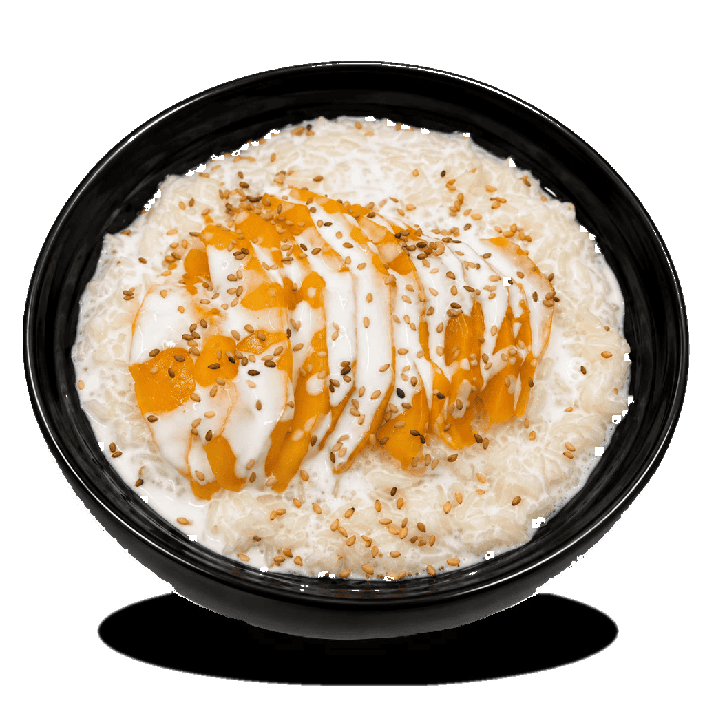 Riz gluant à la mangue et lait de coco