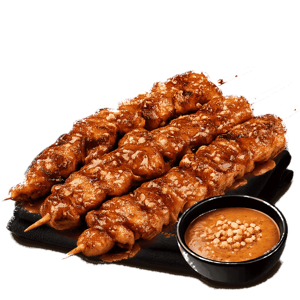 Brochettes de poulet satay grillées